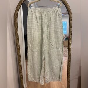 Green Gingham Lounge Pants